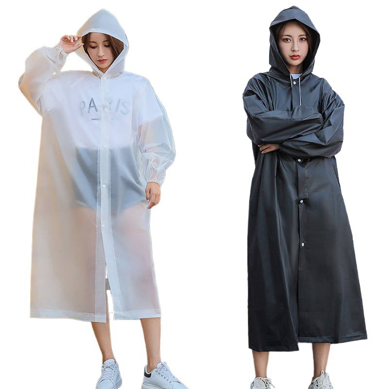 Fashion Raincoat Jacket Unisex Thickened Adult Portable Waterproof Outdoor Travel One-Piece Universal Non-Disposable Poncho