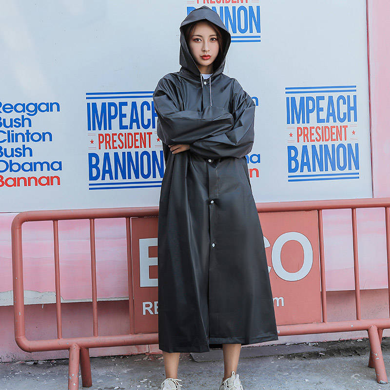 Fashion Raincoat Jacket Unisex Thickened Adult Portable Waterproof Outdoor Travel One-Piece Universal Non-Disposable Poncho