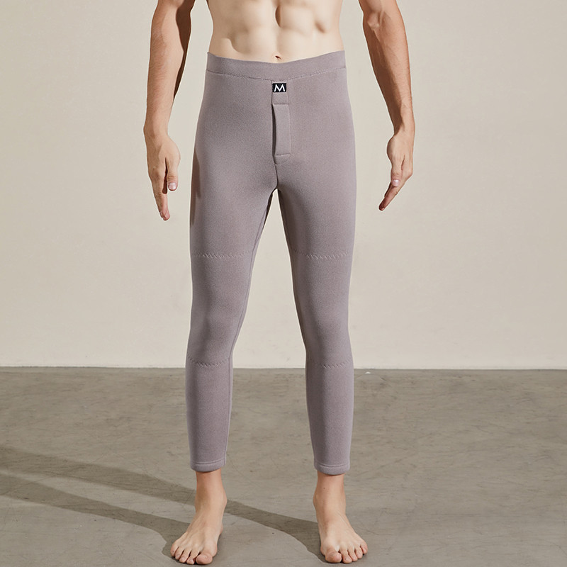 Fall Winter Men Wool Kneecap Fleece-Lined Thick Warm Pants Leggings Men's Long Johns Winter Cotton Pants Fluff Pants Fall Winter Men Wool Kneecap Fleece-Lined Thick Warm Pants Leggings Men's Long Johns Winter Cotton Pants Fluff Pants