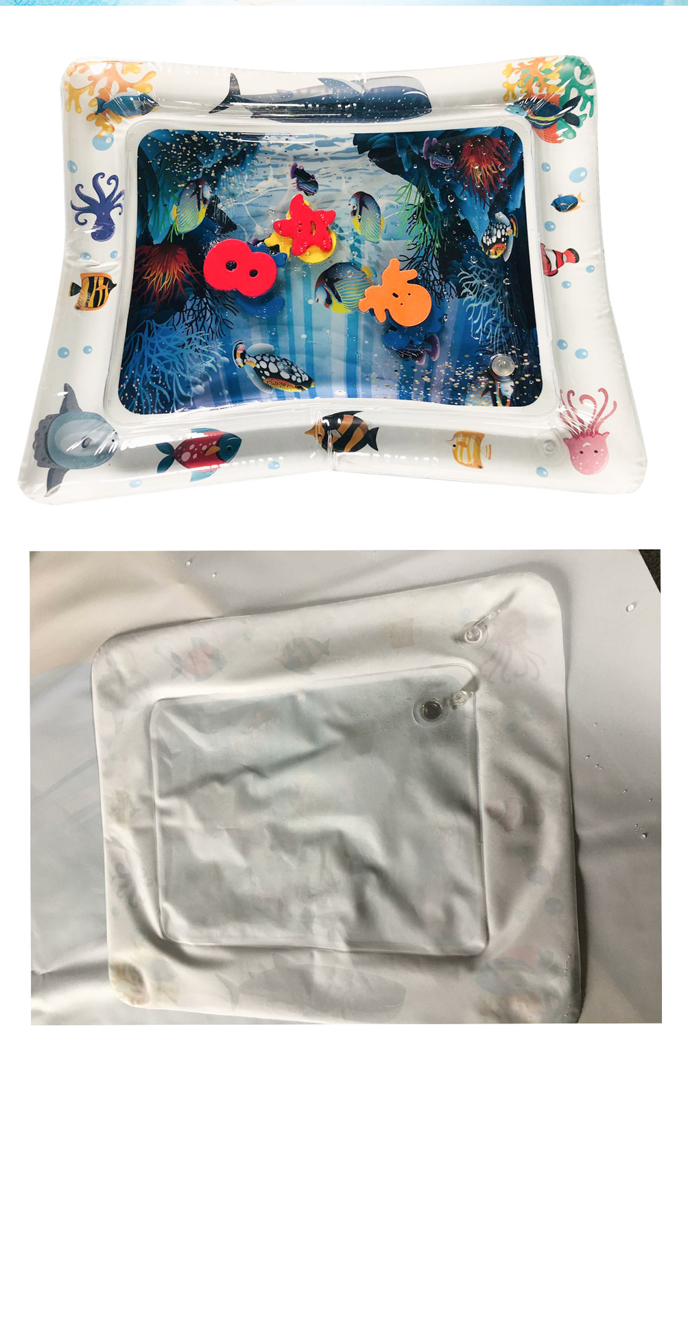 Baby Pat Mat Inflatable Water Mat Marine Life Floor Mat Ice Mat Prone Pat Pad Baby Inflatable Cushion Toy