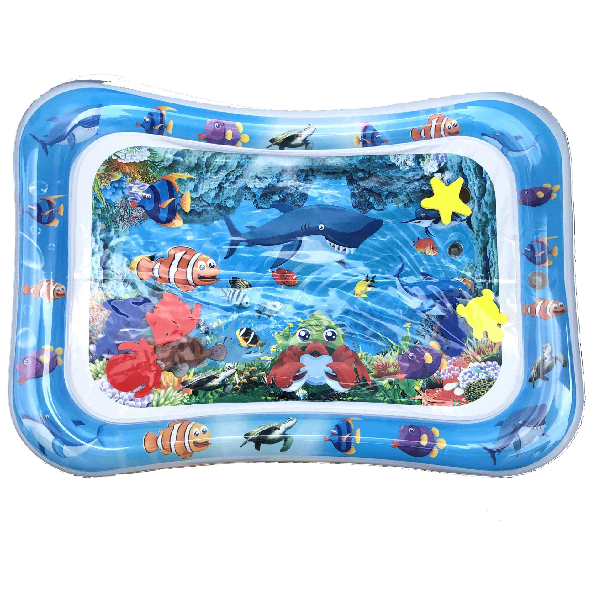 Currently Available Direct Sale Baby Inflatable Water Mat Fishing Game Racket Pad Educational Outdoor Small Toy Pool Foldable