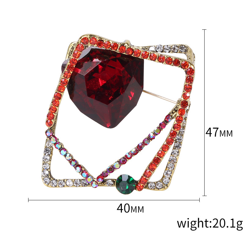 2019 new triangular purple drill popular corsage pin accessories \&#034;women &#039;s brooch cap accessories in stock