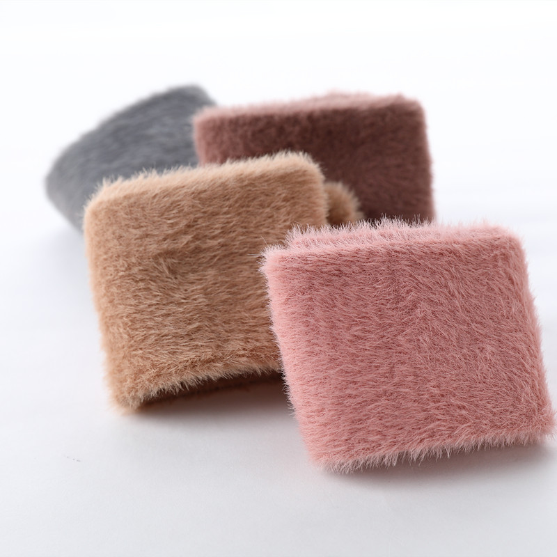 Autumn and Winter Baby Kneecap Leg Guard Baby Thickened Imitation Mink Warm Crawling Loose Striped Long Socks