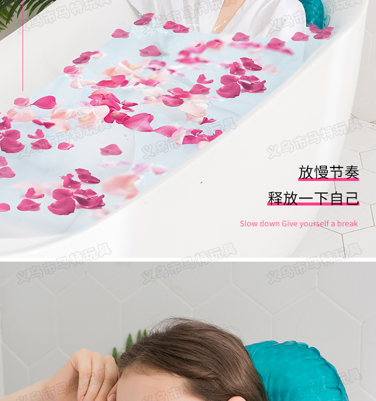 New Cross-Border Inflatable Spa Cushion Bathtub Butt Flap Backrest Sucker Beauty Hip Pad Chair Cushion Water Injection