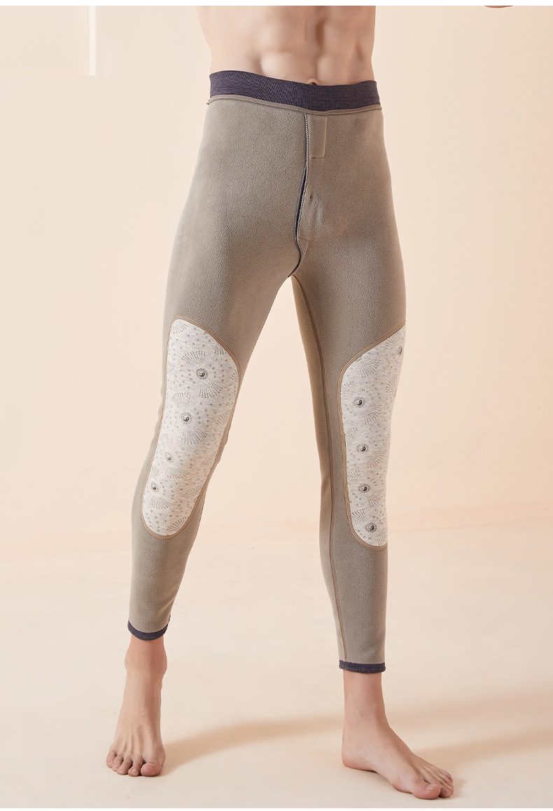 Quick Warm Thickened Cationic Kneecap Warm-Keeping Pants Men's Fleece-Lined Thickened Long Johns Winter Loose Base Cotton-Woolen Trouser Compression Pants Quick Warm Thickened Cationic Kneecap Warm-Keeping Pants Men's Fleece-Lined Thickened Long Johns Winter Loose Base Cotton-Woolen Trouser Compression Pants