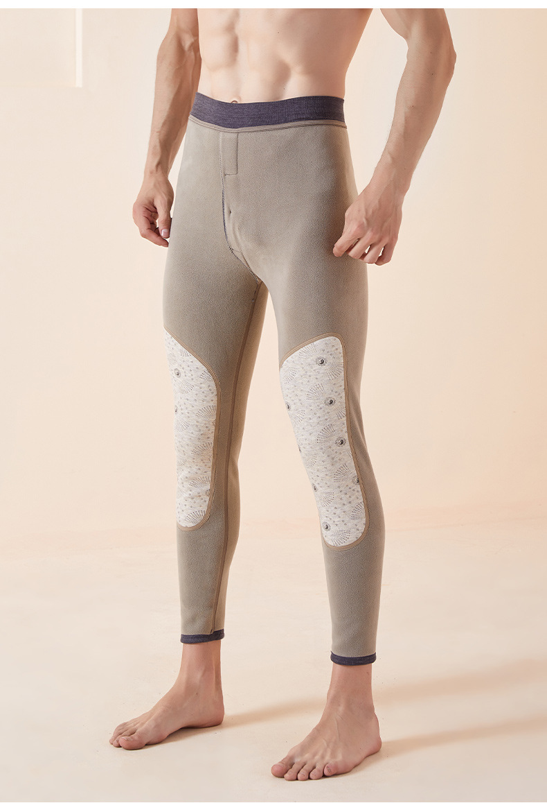Quick Warm Thickened Cationic Kneecap Warm-Keeping Pants Men's Fleece-Lined Thickened Long Johns Winter Loose Base Cotton-Woolen Trouser Compression Pants Quick Warm Thickened Cationic Kneecap Warm-Keeping Pants Men's Fleece-Lined Thickened Long Johns Winter Loose Base Cotton-Woolen Trouser Compression Pants