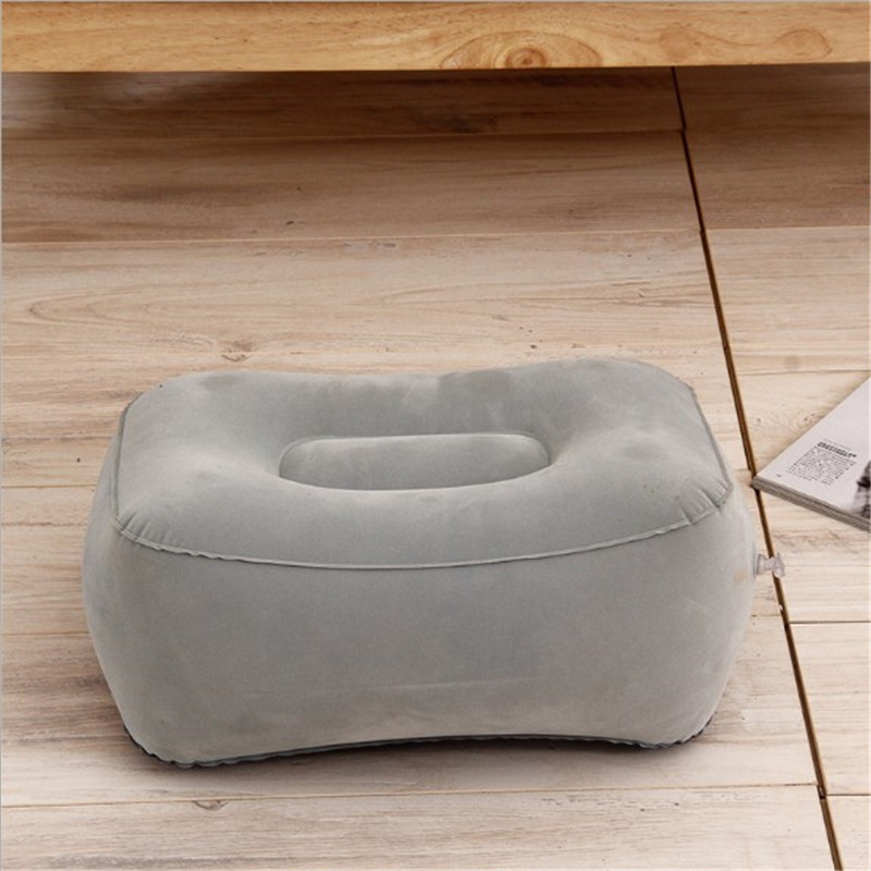 Factory Wholesale Inflatable Foot Mat Thick PVC Flocking Foot Pad High-Speed Rail Aircraft Foot Suppot Foot Pad Sofa Matching Foot Mat