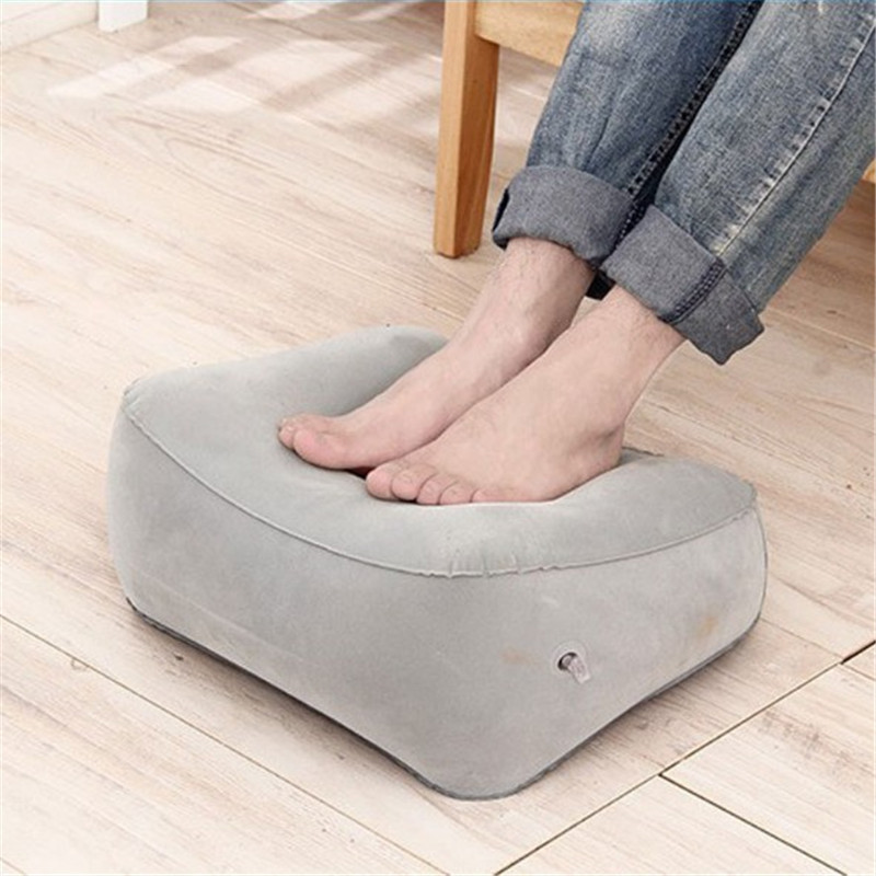 Factory Wholesale Inflatable Foot Mat Thick PVC Flocking Foot Pad High-Speed Rail Aircraft Foot Suppot Foot Pad Sofa Matching Foot Mat