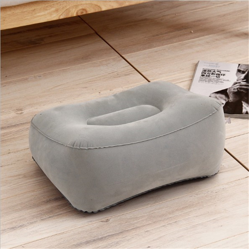 Factory Wholesale Inflatable Foot Mat Thick PVC Flocking Foot Pad High-Speed Rail Aircraft Foot Suppot Foot Pad Sofa Matching Foot Mat