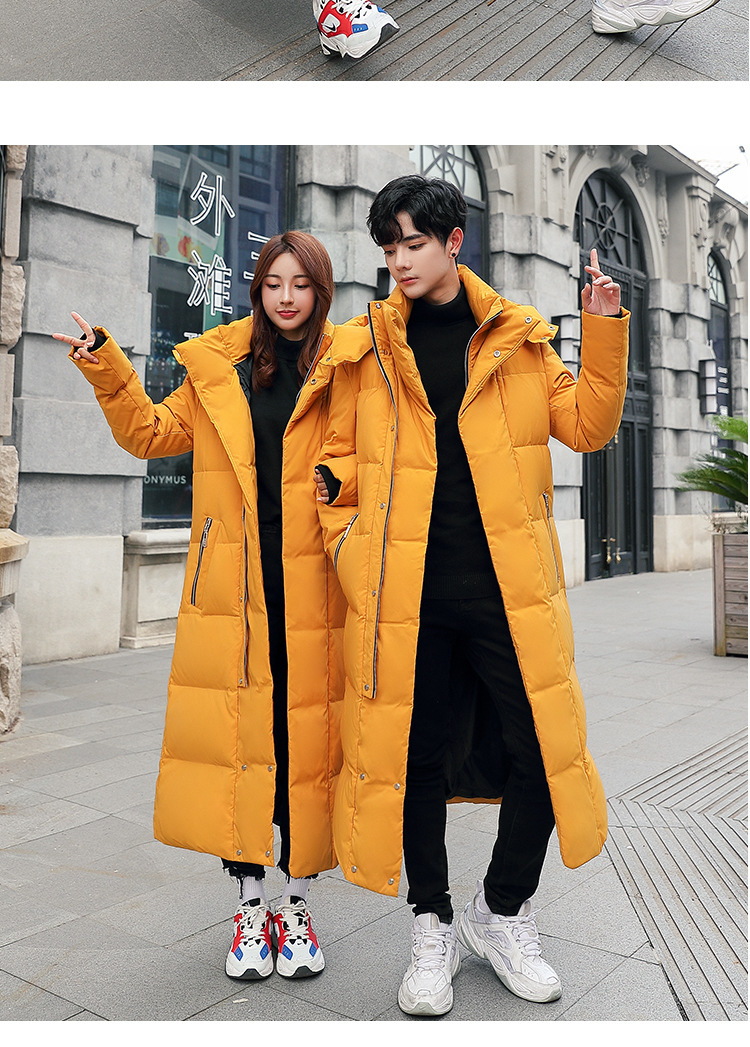 Overknee Long Duck down down Jacket Custom Printed Logo Art Exam National Team Coat Outdoor Cold-Proof Overalls Printing Overknee Long Duck down down Jacket Custom Printed Logo Art Exam National Team Coat Outdoor Cold-Proof Overalls Printing
