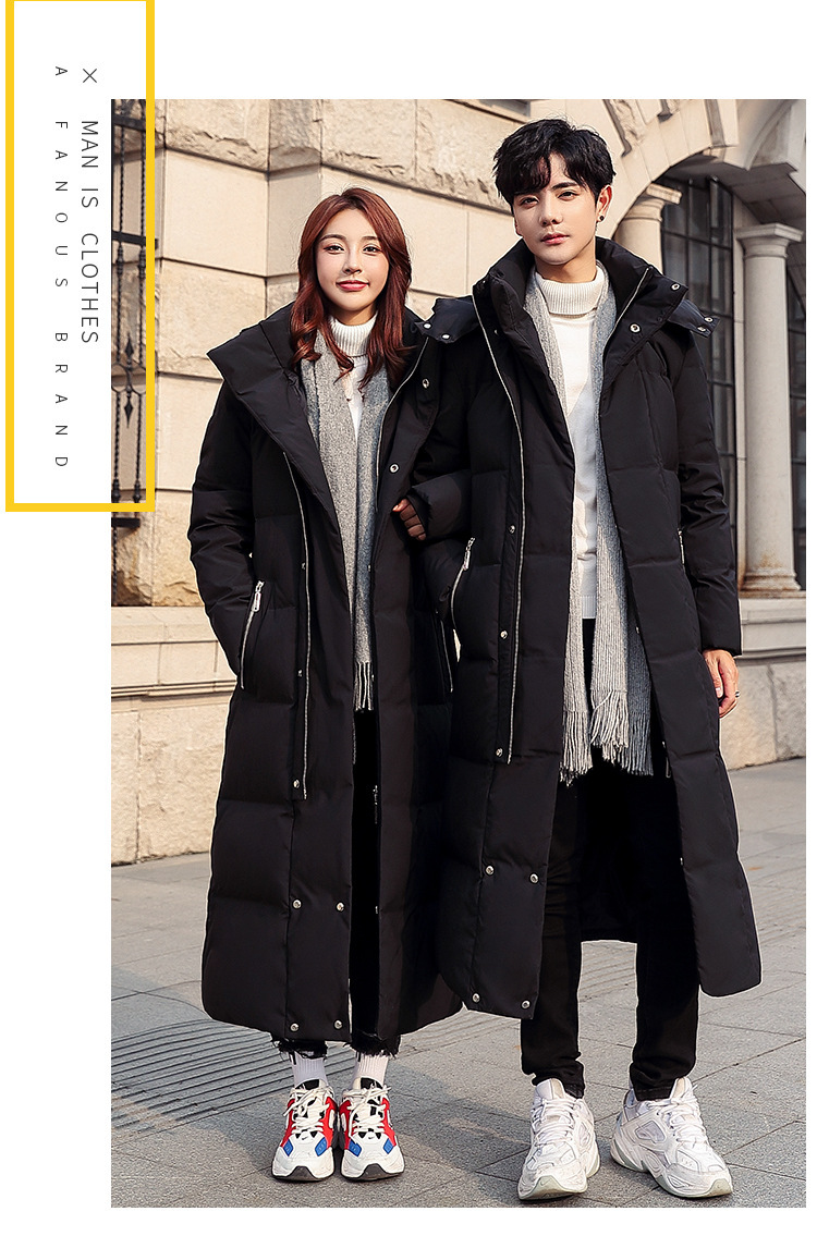 Overknee Long Duck down down Jacket Custom Printed Logo Art Exam National Team Coat Outdoor Cold-Proof Overalls Printing Overknee Long Duck down down Jacket Custom Printed Logo Art Exam National Team Coat Outdoor Cold-Proof Overalls Printing