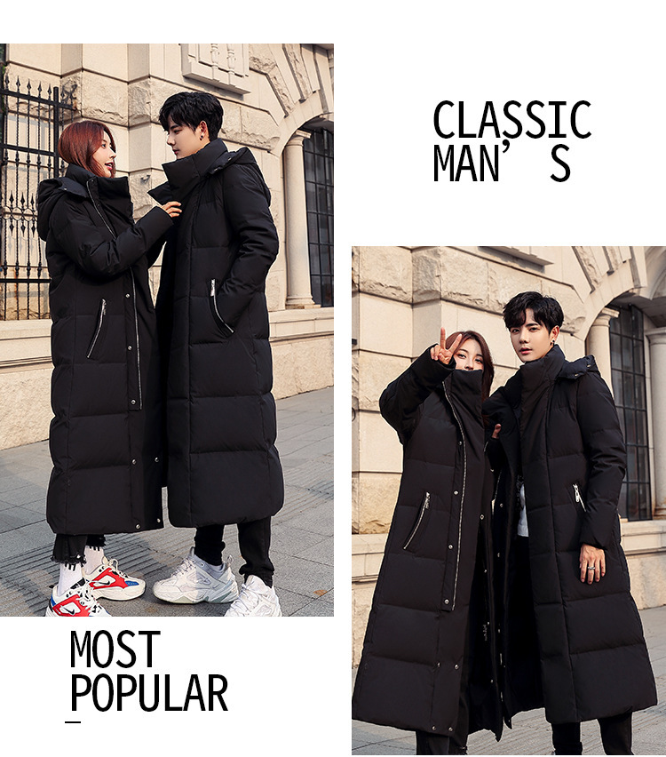 Overknee Long Duck down down Jacket Custom Printed Logo Art Exam National Team Coat Outdoor Cold-Proof Overalls Printing Overknee Long Duck down down Jacket Custom Printed Logo Art Exam National Team Coat Outdoor Cold-Proof Overalls Printing