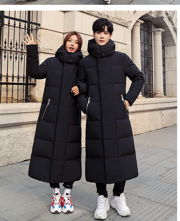 Overknee Long Duck down down Jacket Custom Printed Logo Art Exam National Team Coat Outdoor Cold-Proof Overalls Printing Overknee Long Duck down down Jacket Custom Printed Logo Art Exam National Team Coat Outdoor Cold-Proof Overalls Printing