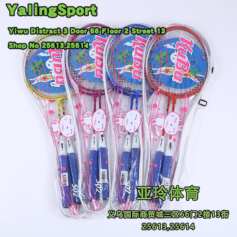 Wholesale 2Player Beginners Practice Racquets Lightweight Badminton Racquets with Carrying Bag for Kids Adult