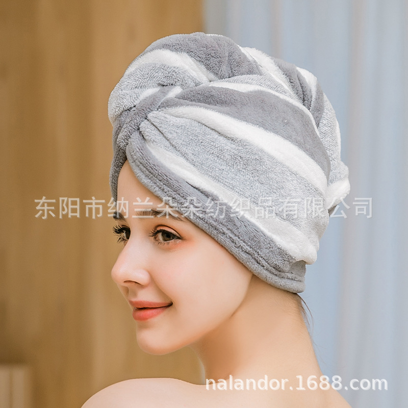 [Factory Direct Sales] Hair-Drying Cap Thickened Super Water-Absorbing and Quick-Drying Toque Wipe Hair 2022 New Wholesale