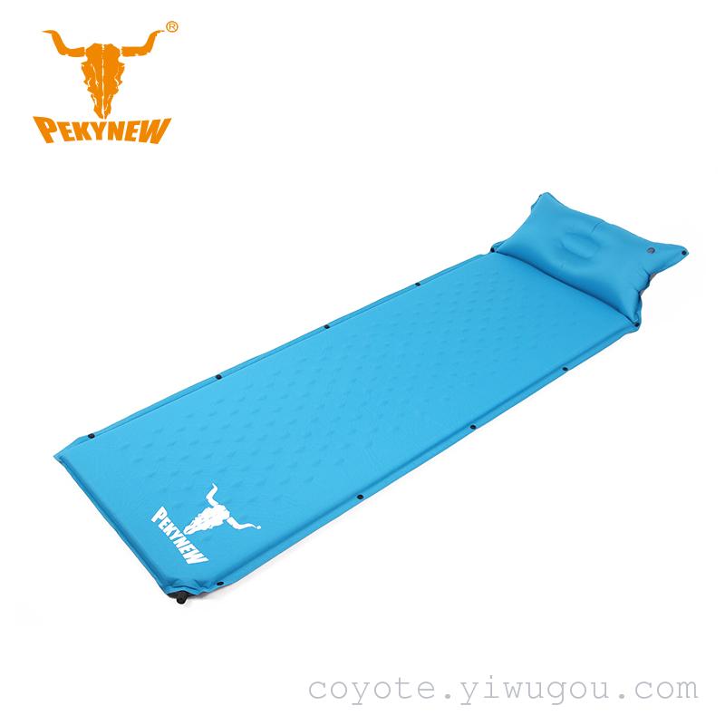 Inflatable pillow cushion pad with automatic single stitching blowing air pillow free ultra portable durable outdoor mat