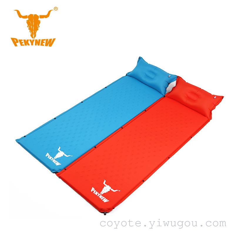 Inflatable pillow cushion pad with automatic single stitching blowing air pillow free ultra portable durable outdoor mat