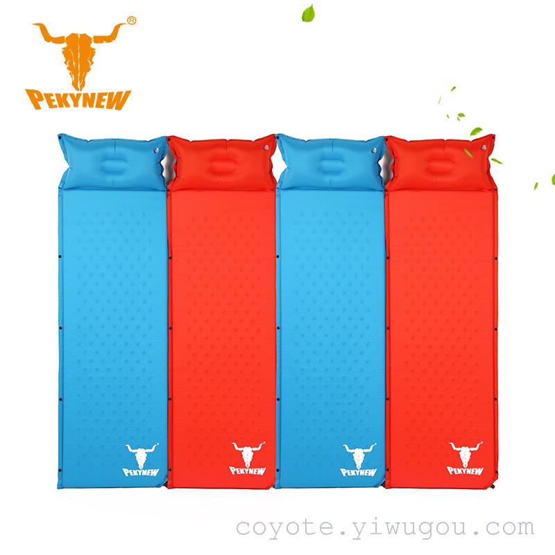 Inflatable pillow cushion pad with automatic single stitching blowing air pillow free ultra portable durable outdoor mat