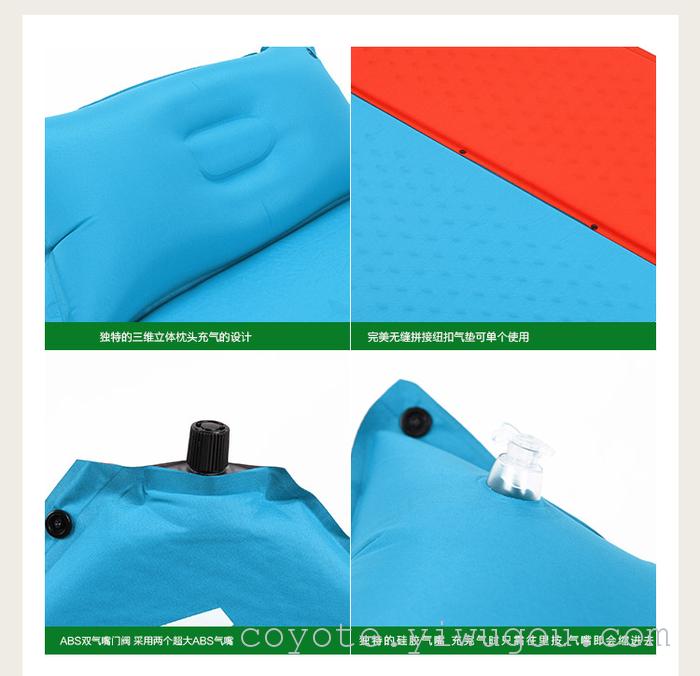 Inflatable pillow cushion pad with automatic single stitching blowing air pillow free ultra portable durable outdoor mat Inflatable pillow cushion pad with automatic single stitching blowing air pillow free ultra portable durable outdoor mat