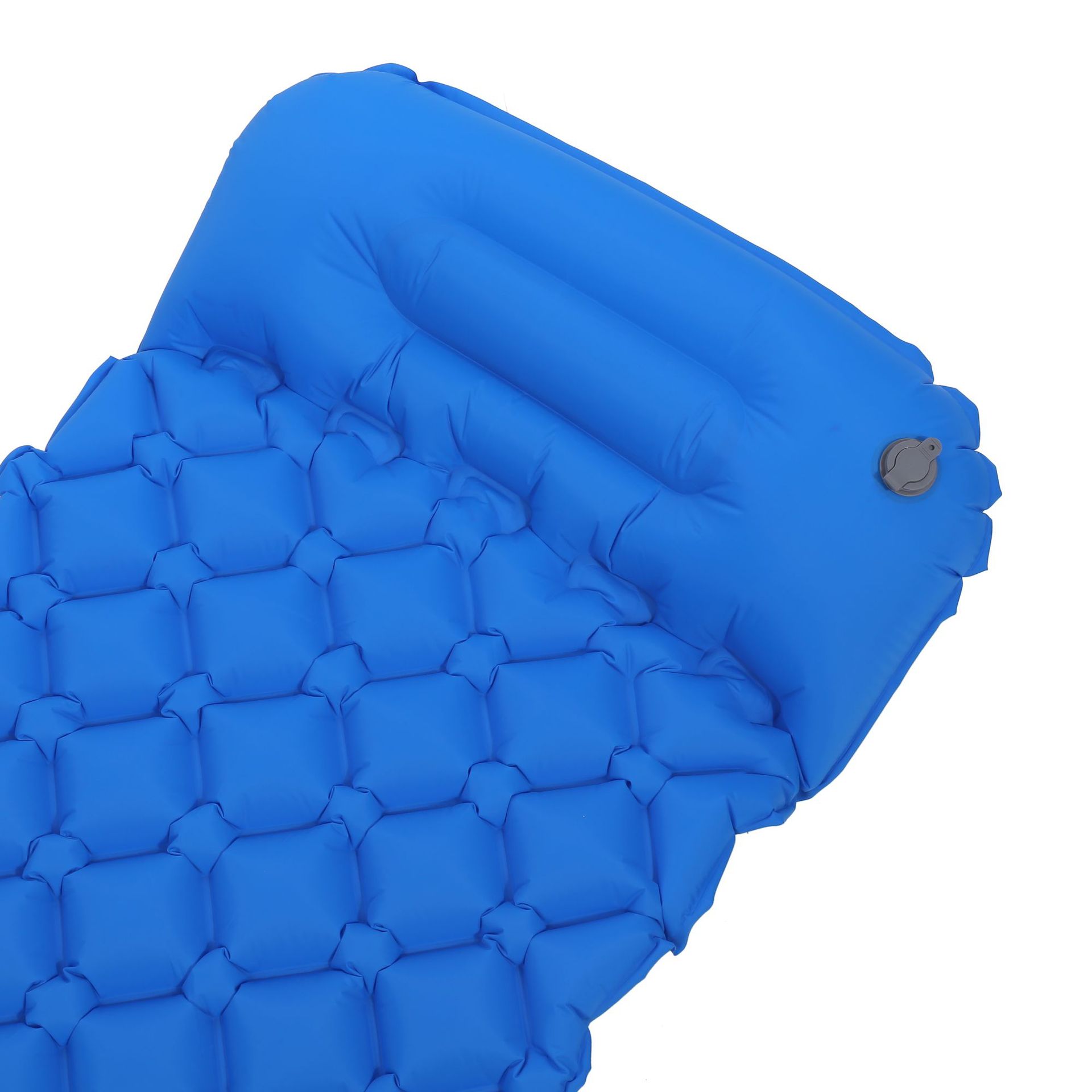 TPU Belt Pillow Rhombus Inflatable Mattress Outdoor Camping Mat Moisture Proof Pad Single Mattress Ultralight Beach Mat Lunch Break Mattress