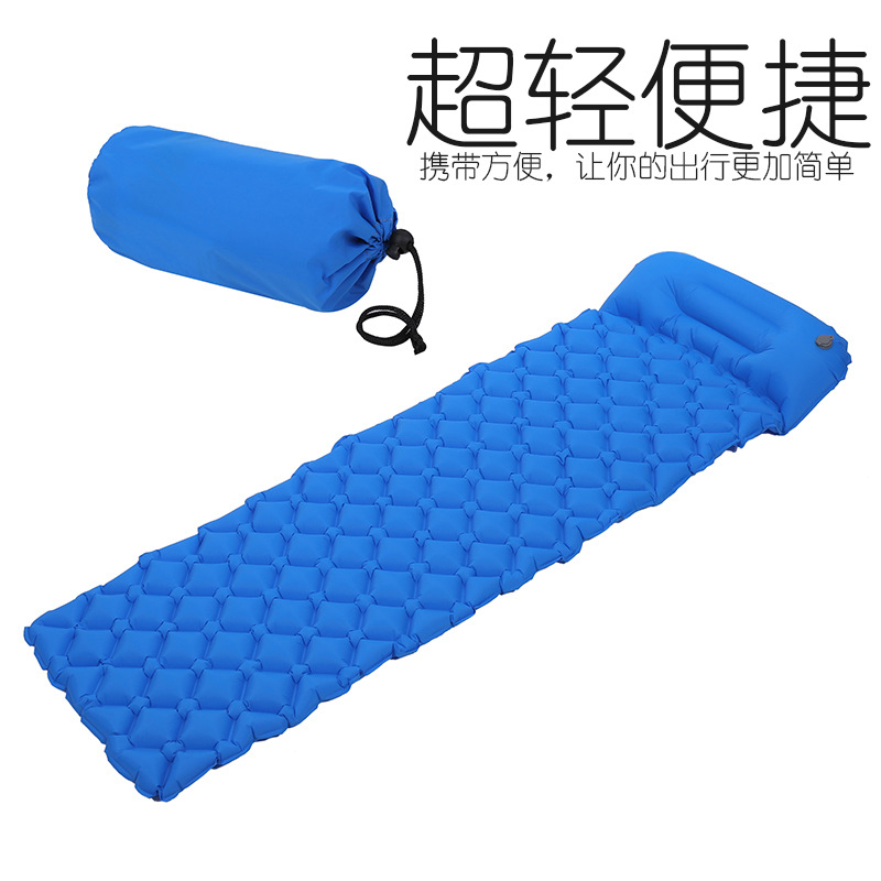 TPU Belt Pillow Rhombus Inflatable Mattress Outdoor Camping Mat Moisture Proof Pad Single Mattress Ultralight Beach Mat Lunch Break Mattress TPU Belt Pillow Rhombus Inflatable Mattress Outdoor Camping Mat Moisture Proof Pad Single Mattress Ultralight Beach Mat Lunch Break Mattress