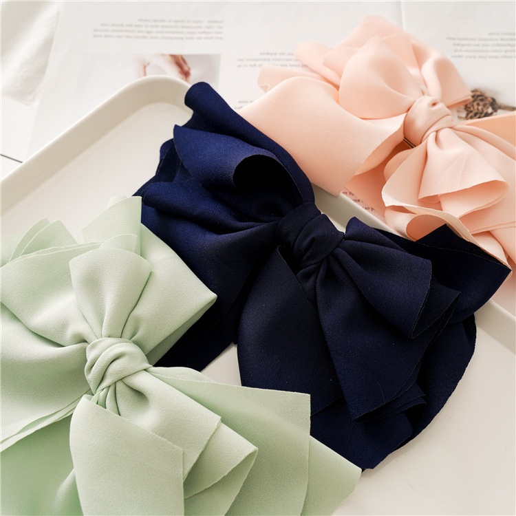 New Japanese and Korean Style Spring and Summer Solid Color Bag Waist Macaron Barrettes Fabric Boutique Ladies Headdress Hand Spring Clip New Japanese and Korean Style Spring and Summer Solid Color Bag Waist Macaron Barrettes Fabric Boutique Ladies Headdress Hand Spring Clip