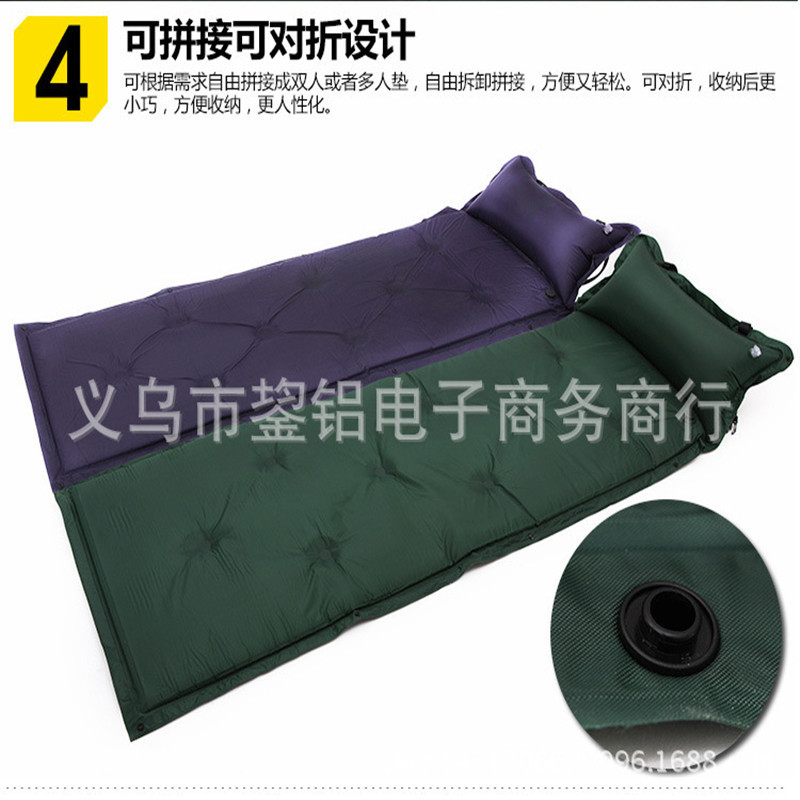 Wholesale Nine-Point/Double up Splicing Automatic Inflatable Mattress Floor Mat Camping Mat Moisture Proof Pad Folding Wholesale Nine-Point/Double up Splicing Automatic Inflatable Mattress Floor Mat Camping Mat Moisture Proof Pad Folding