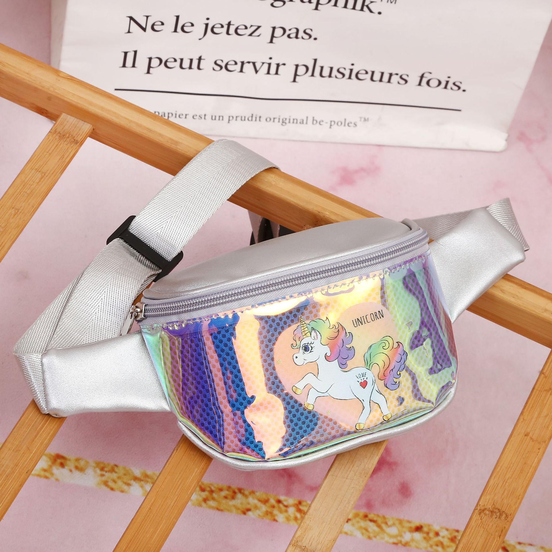 2021 Cross-Border Unicorn Waist Bag Cartoon Cute TPU Sports Chest Bag Children's Laser Crossbody Bag 2021 Cross-Border Unicorn Waist Bag Cartoon Cute TPU Sports Chest Bag Children's Laser Crossbody Bag