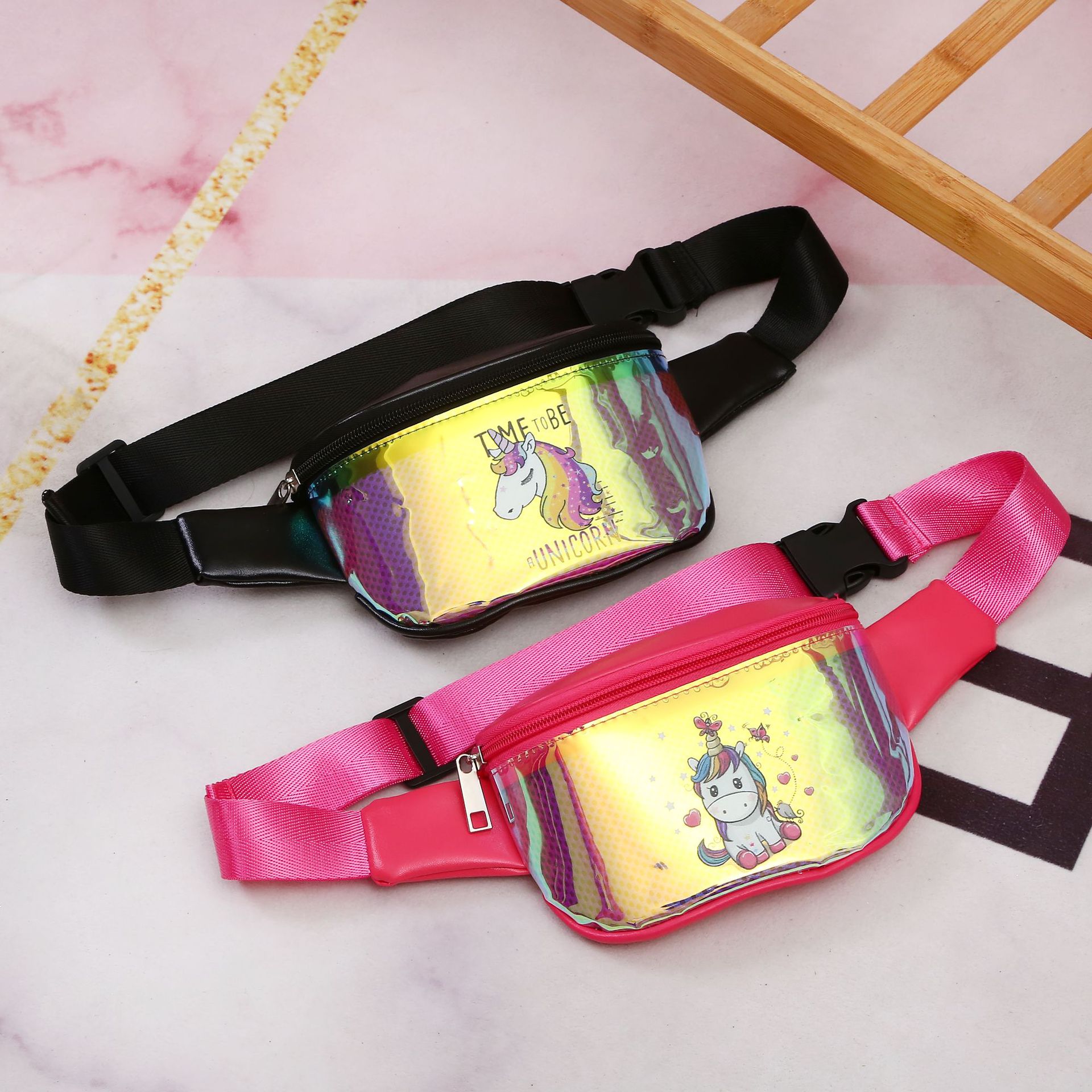 2021 Cross-Border Unicorn Waist Bag Cartoon Cute TPU Sports Chest Bag Children's Laser Crossbody Bag 2021 Cross-Border Unicorn Waist Bag Cartoon Cute TPU Sports Chest Bag Children's Laser Crossbody Bag
