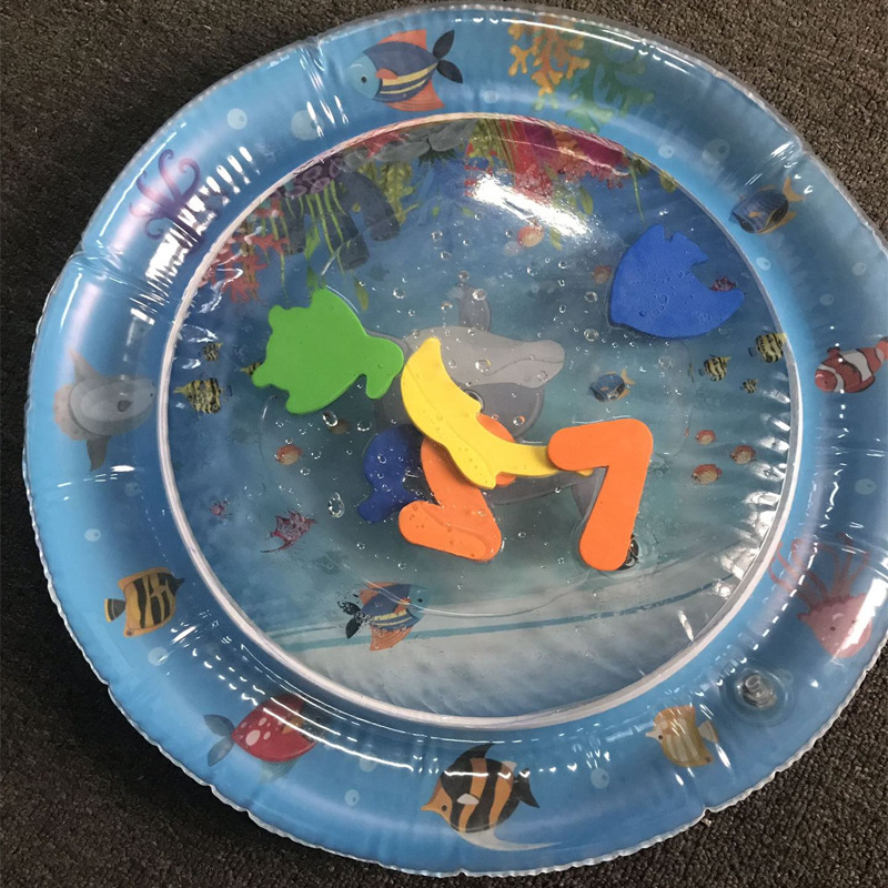 Factory Customized PVC Environmental Protection Baby Inflatable Racket Water Cushion Blowing Round Racket Pad Children &#039;S Pai Pai Le Toy