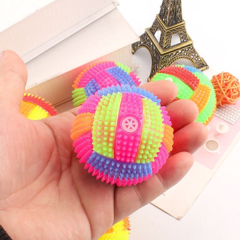 New Luminous Volleyball Elastic Ball Massage Ball Luminous Volleyball with Whistle Acanthosphere Luminous Stall Supply Wholesale New Luminous Volleyball Elastic Ball Massage Ball Luminous Volleyball with Whistle Acanthosphere Luminous Stall Supply Wholesale