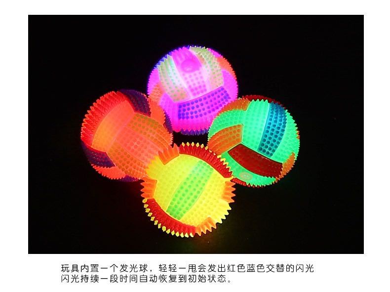 New Luminous Volleyball Elastic Ball Massage Ball Luminous Volleyball with Whistle Acanthosphere Luminous Stall Supply Wholesale New Luminous Volleyball Elastic Ball Massage Ball Luminous Volleyball with Whistle Acanthosphere Luminous Stall Supply Wholesale