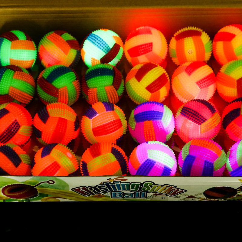 New Luminous Volleyball Elastic Ball Massage Ball Luminous Volleyball with Whistle Acanthosphere Luminous Stall Supply Wholesale New Luminous Volleyball Elastic Ball Massage Ball Luminous Volleyball with Whistle Acanthosphere Luminous Stall Supply Wholesale