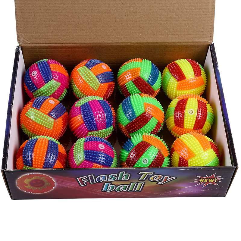 New Luminous Volleyball Elastic Ball Massage Ball Luminous Volleyball with Whistle Acanthosphere Luminous Stall Supply Wholesale New Luminous Volleyball Elastic Ball Massage Ball Luminous Volleyball with Whistle Acanthosphere Luminous Stall Supply Wholesale