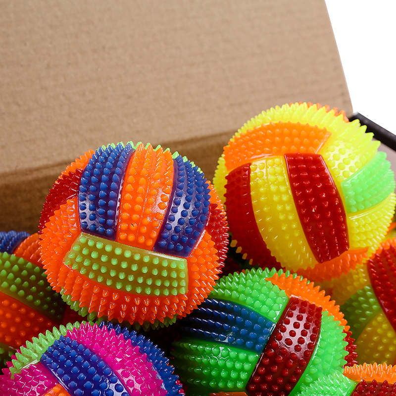 New Luminous Volleyball Elastic Ball Massage Ball Luminous Volleyball with Whistle Acanthosphere Luminous Stall Supply Wholesale New Luminous Volleyball Elastic Ball Massage Ball Luminous Volleyball with Whistle Acanthosphere Luminous Stall Supply Wholesale