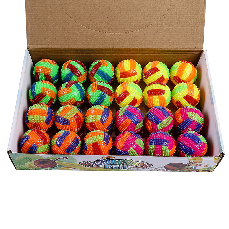 New Luminous Volleyball Elastic Ball Massage Ball Luminous Volleyball with Whistle Acanthosphere Luminous Stall Supply Wholesale New Luminous Volleyball Elastic Ball Massage Ball Luminous Volleyball with Whistle Acanthosphere Luminous Stall Supply Wholesale