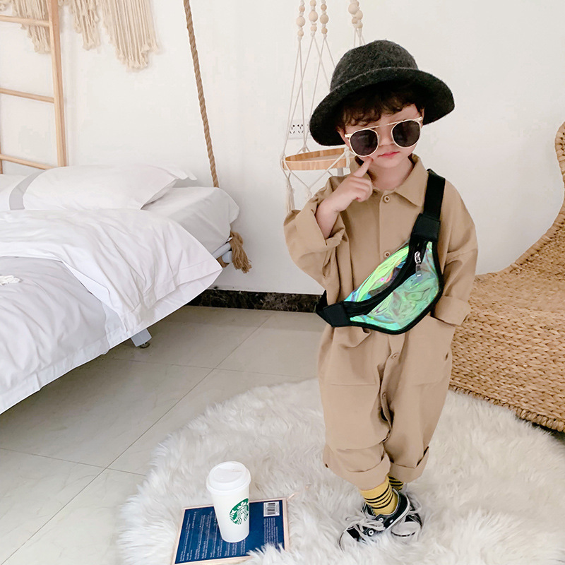 Wholesale Children&#039;s Bag Korean Laser Transparent Waist Bag for boys and girls one-shoulder cross-body Bag mini baby Bag Zero Purse
