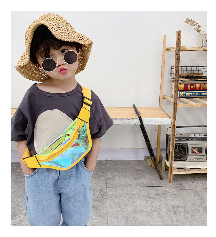Wholesale Children's Bag Korean Laser Transparent Waist Bag for boys and girls one-shoulder cross-body Bag mini baby Bag Zero Purse Wholesale Children's Bag Korean Laser Transparent Waist Bag for boys and girls one-shoulder cross-body Bag mini baby Bag Zero Purse