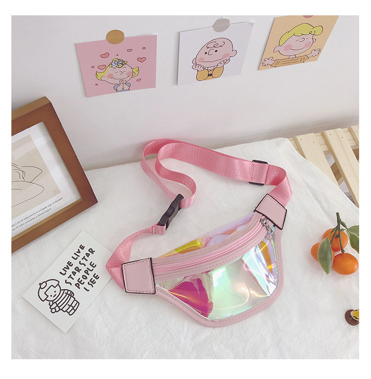 Wholesale Children's Bag Korean Laser Transparent Waist Bag for boys and girls one-shoulder cross-body Bag mini baby Bag Zero Purse Wholesale Children's Bag Korean Laser Transparent Waist Bag for boys and girls one-shoulder cross-body Bag mini baby Bag Zero Purse