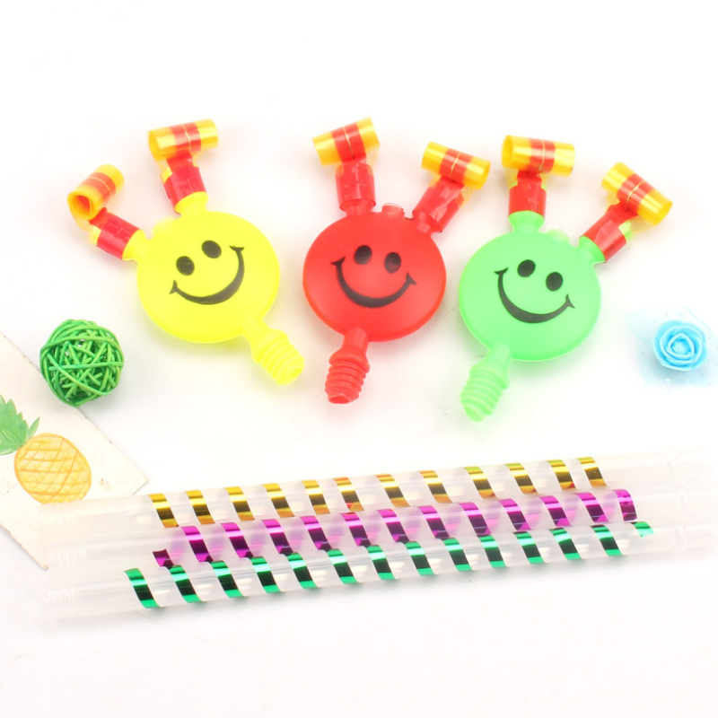 Large Smiling Face Blowouts Children&#039;s Whistle Blowing Children&#039;s Toy Smiling Face Blowouts Clown Blowouts Stall Toy Wholesale