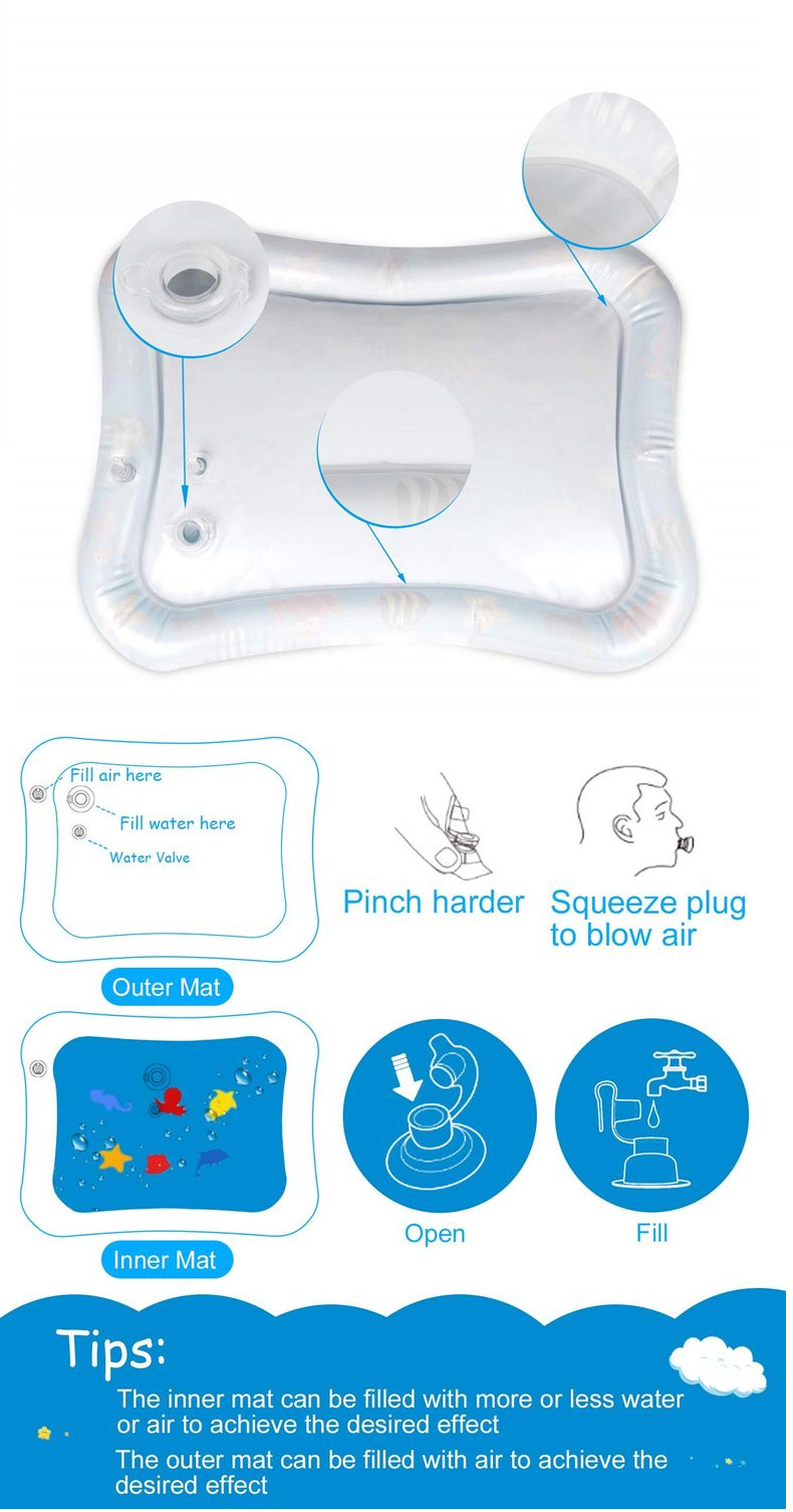 Spot Inflatable Baby Pat Water Cushion PVC Inflatable Ice Pad Baby Inflatable Toy Baby Crawling Pat Water Cushion