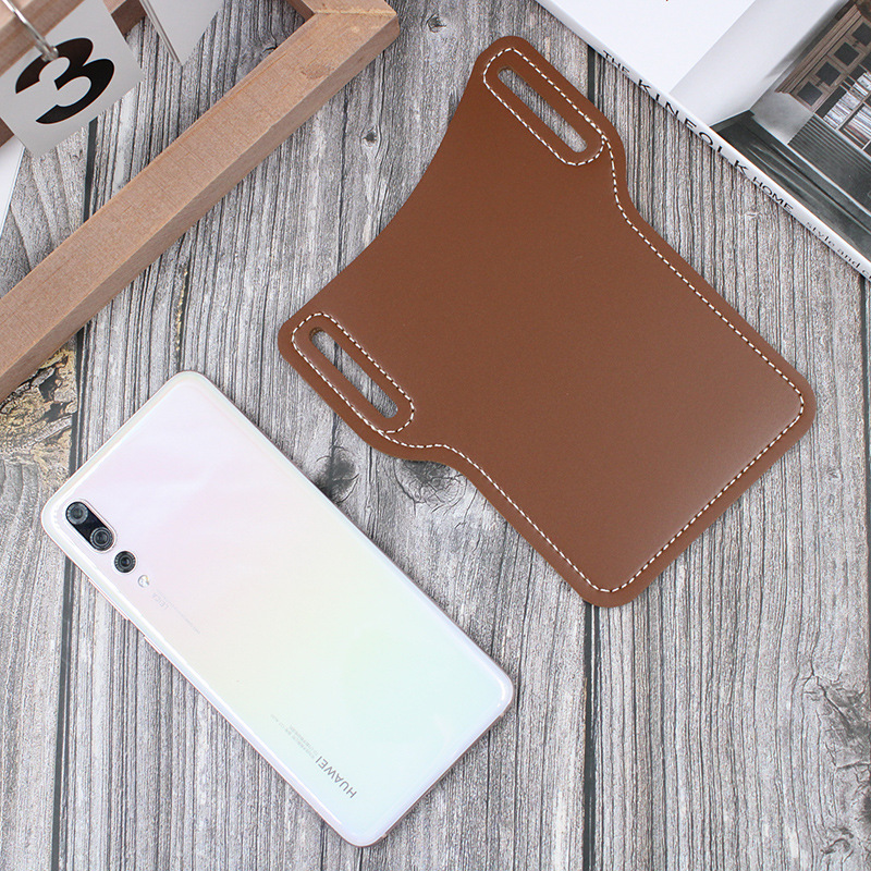 AntiDrop AntiFall Mobile Phone Protective Cover Hanging Waist Leather Mobile Phone Bag PU Leather Cellphone Storage Bag