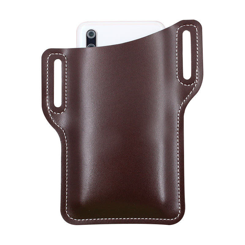 AntiDrop AntiFall Mobile Phone Protective Cover Hanging Waist Leather Mobile Phone Bag PU Leather Cellphone Storage Bag