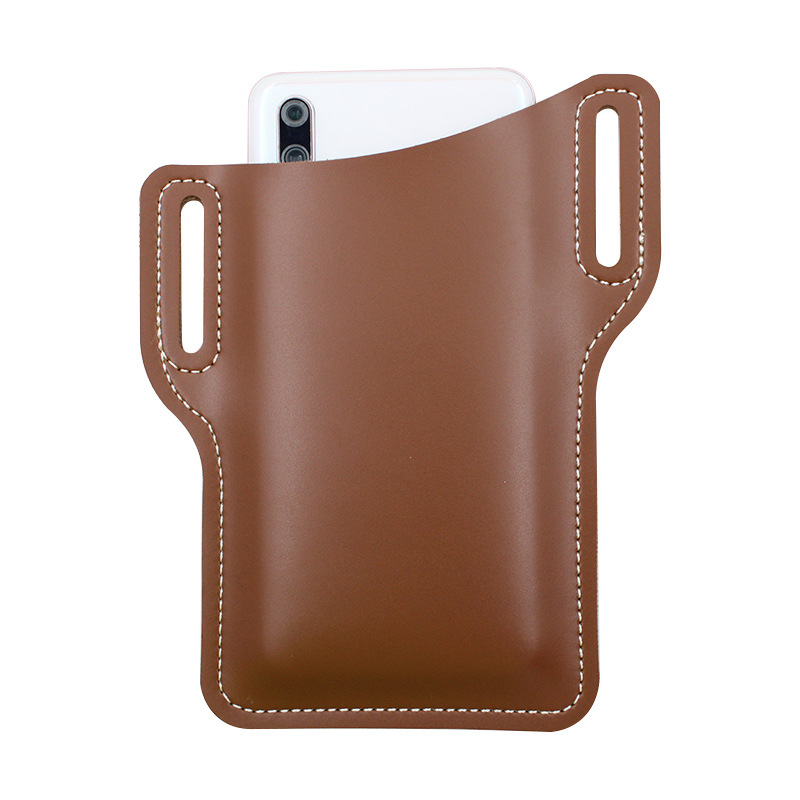 AntiDrop AntiFall Mobile Phone Protective Cover Hanging Waist Leather Mobile Phone Bag PU Leather Cellphone Storage Bag