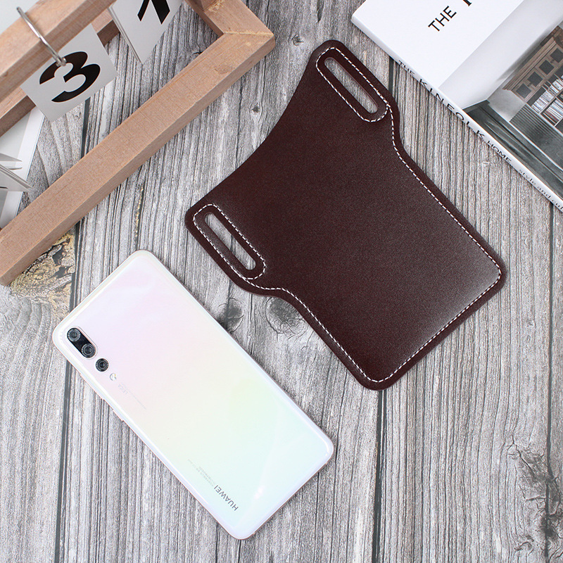 AntiDrop AntiFall Mobile Phone Protective Cover Hanging Waist Leather Mobile Phone Bag PU Leather Cellphone Storage Bag