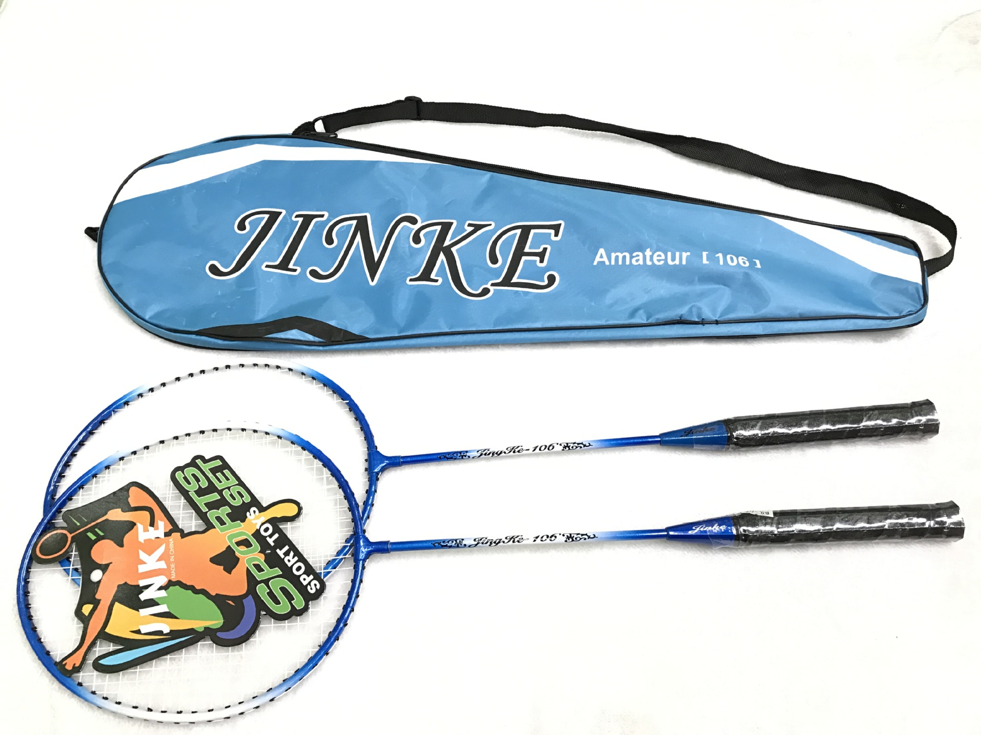 The factory direct selling JINKE-1012 badminton rackets 2 pieces to take super light alloy competition training special The factory direct selling JINKE-1012 badminton rackets 2 pieces to take super light alloy competition training special