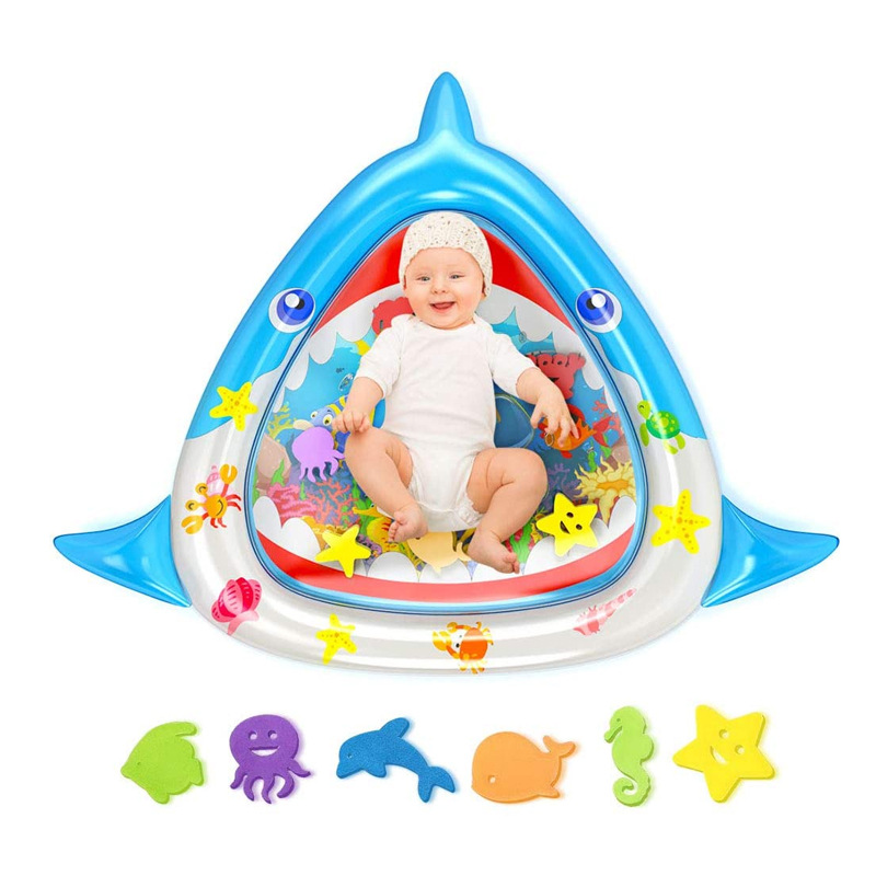 Customized PVC Inflatable Shark Racket Pad Baby Racket Water Cushion Ice Pad Splash-Proof Pad Large Size Children&#039;s Pai Pai Le Toy