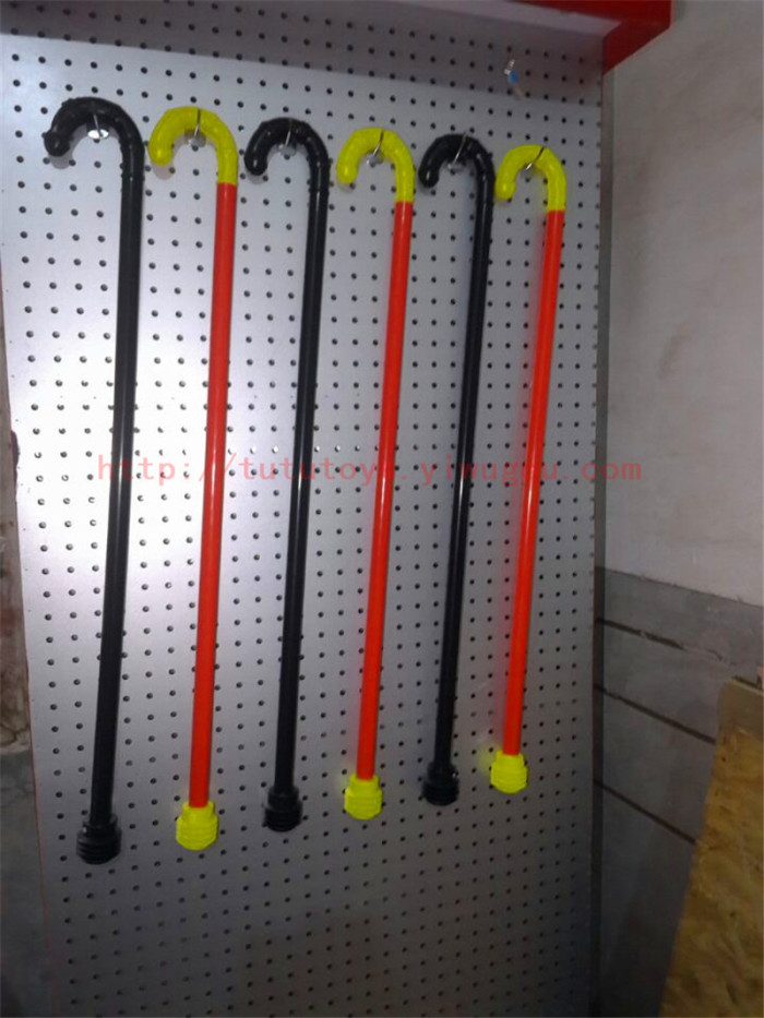Plastic stick crutch clown toy stick stick jazz called cane crutches whistle Plastic stick crutch clown toy stick stick jazz called cane crutches whistle