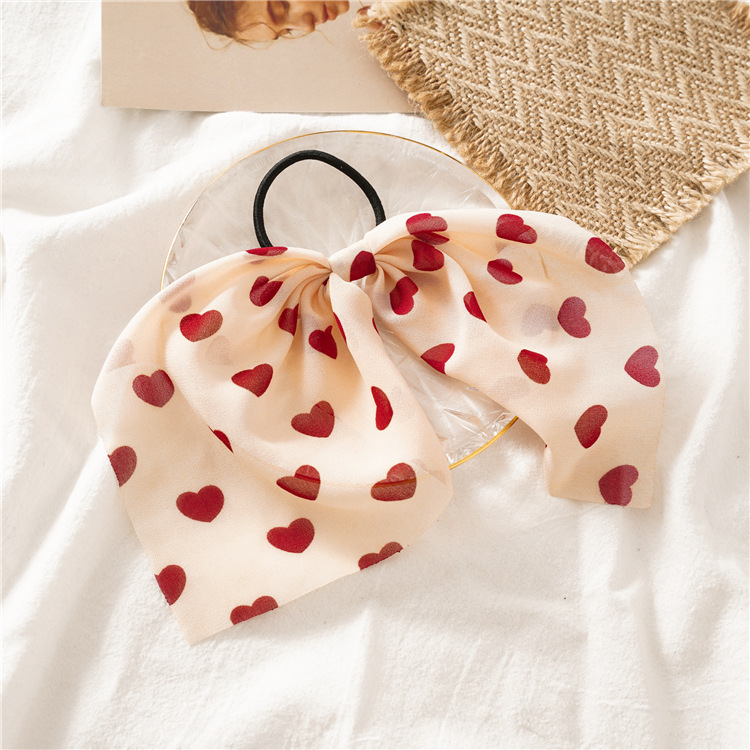 Tao 1688 Supply Headwear New Peach Heart Hair Rope Women's Thin Ins Style Elegant Hair-Binding Japanese and Korean Bag Waist Bowknot Hair Ring Tao 1688 Supply Headwear New Peach Heart Hair Rope Women's Thin Ins Style Elegant Hair-Binding Japanese and Korean Bag Waist Bowknot Hair Ring