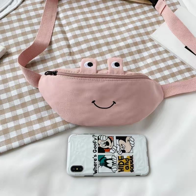 Women's Chest Bag New All-Match Shoulder Bag Smiley Face Rabbit Mouth Cartoon Cute Small Bag Crossbody Waist Bag Fashion Women's Chest Bag New All-Match Shoulder Bag Smiley Face Rabbit Mouth Cartoon Cute Small Bag Crossbody Waist Bag Fashion
